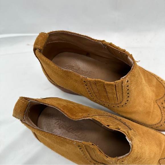 Madewell The Grayson Brogue Chelsea Ankle Boots Womens Size 8.5 Brown Western - Picture 4 of 10